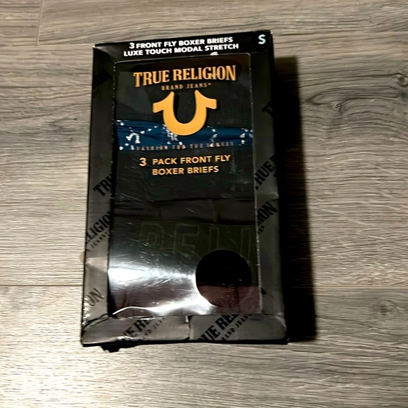 True Religion 3pk front fly boxer briefs for men. Size S - Picture 1 of 9